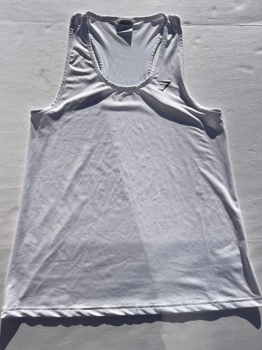 #78 women's Large Gymshark white athletic top