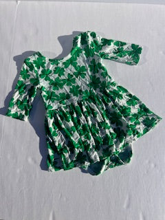 #78 girls 18-24m Little Sleepies shamrock twirl dress with
