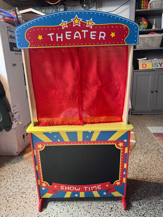 Seller 108 Melissa and Doug Double Sided  Puppet Theatre and Shop EUC/NWOB