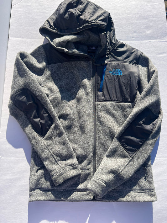 #78 Men's Small The North Face hooded zip up fleece jacket