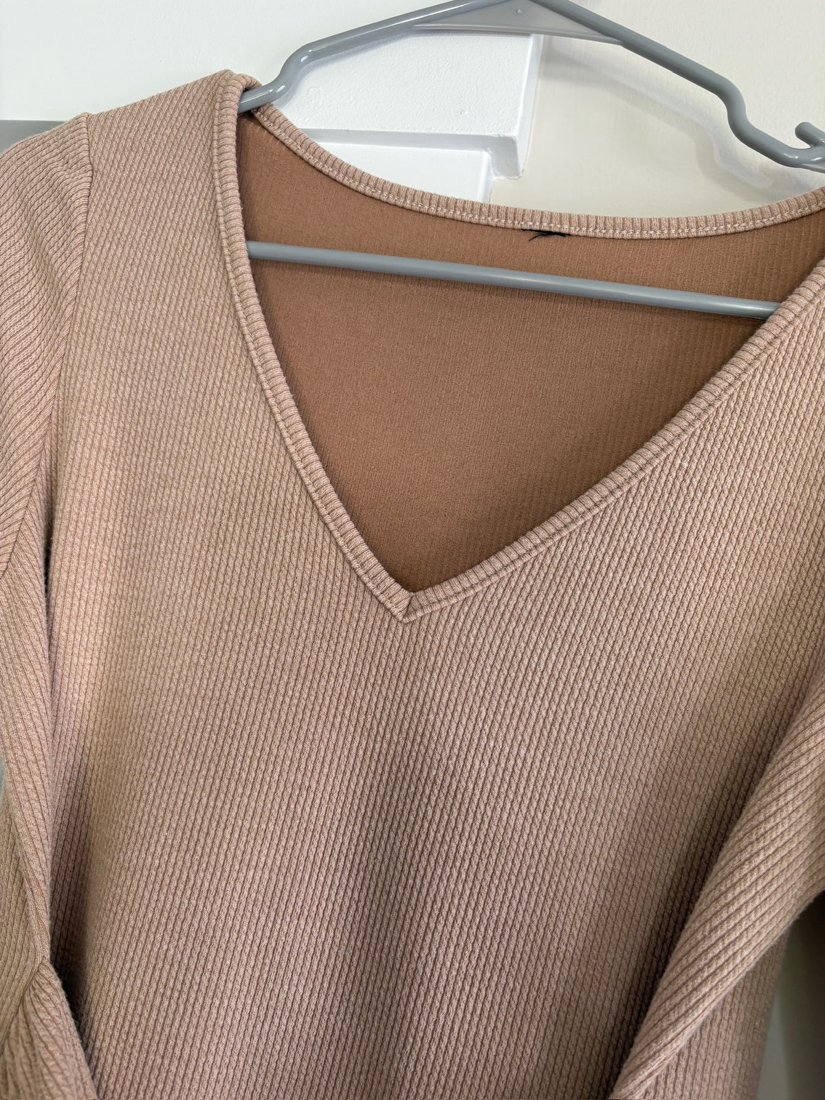 Seller #105 - Women's Medium Tan Dress with Tie Waist GUC