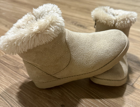 Seller #100 Girls Size 12 Cat and Jack Tan and Gold Sparkle Winter Boots