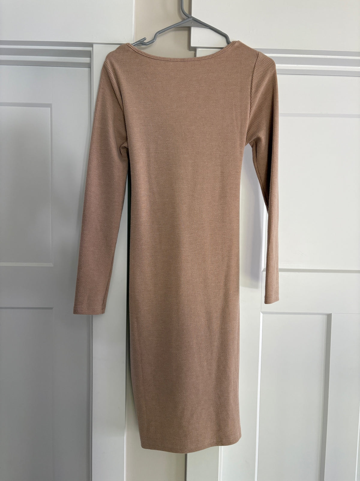 Seller #105 - Women's Medium Tan Dress with Tie Waist GUC