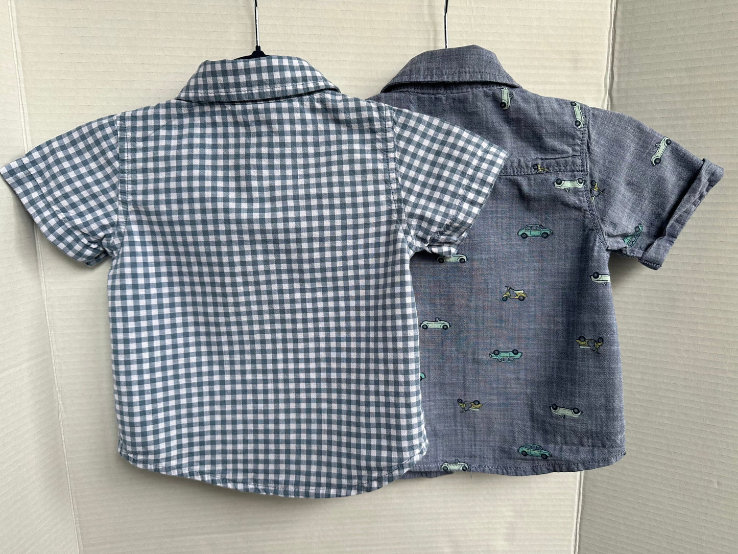 #146 Wrangler and Baby B'gosh Short-sleeve Button Up Set Boys 12M