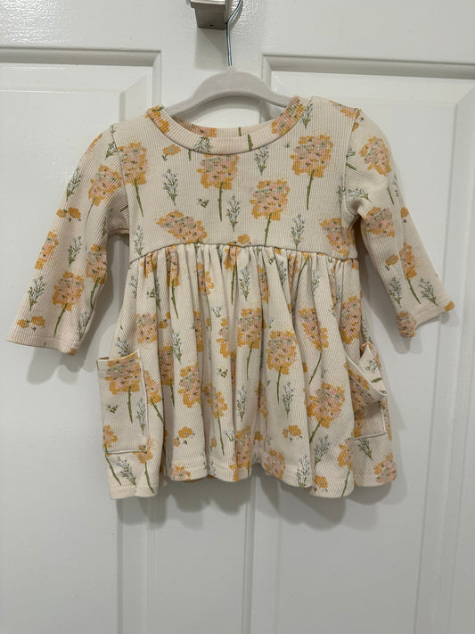 #85 SweetHoney Floral Dress tunic, Infant girls 12m