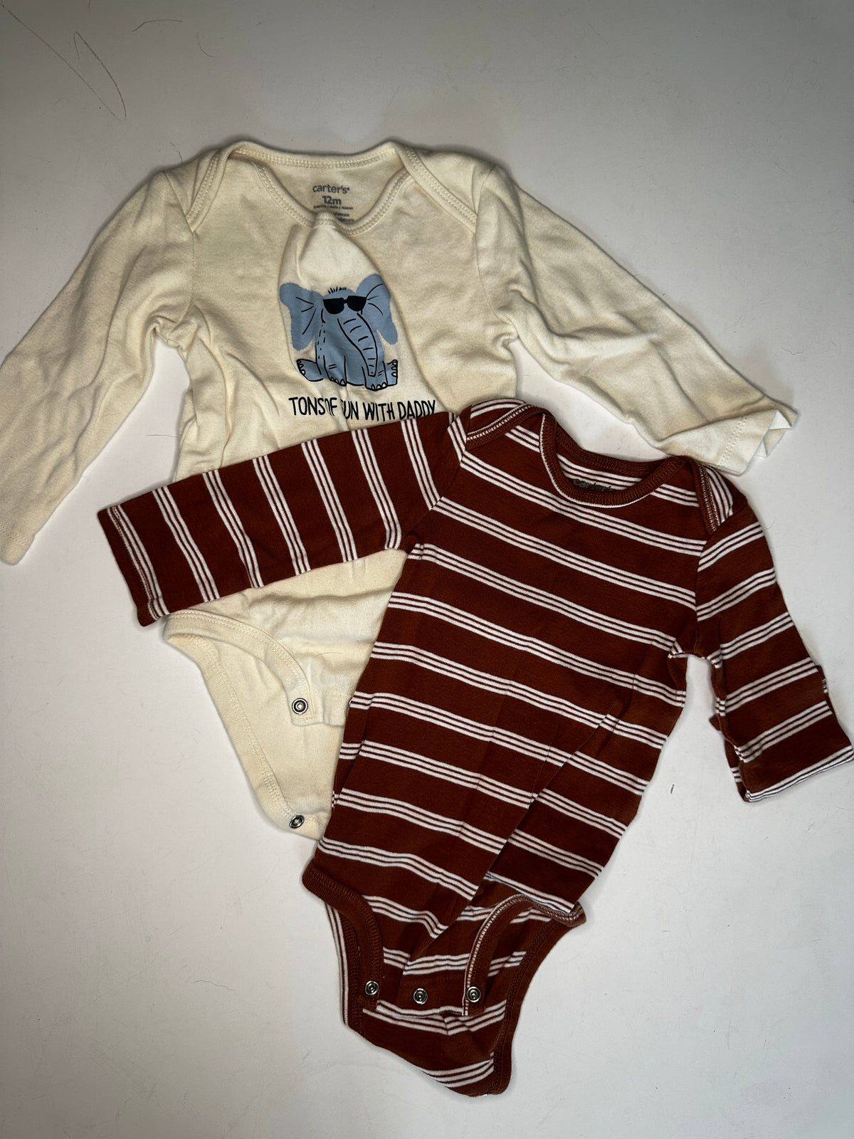 Seller #40 Carter's long-sleeve onesie bundle size 12 month