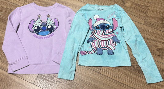 Seller #100 Girls Size 6 Disney Christmas Sweatshirt/Shirt Bundle