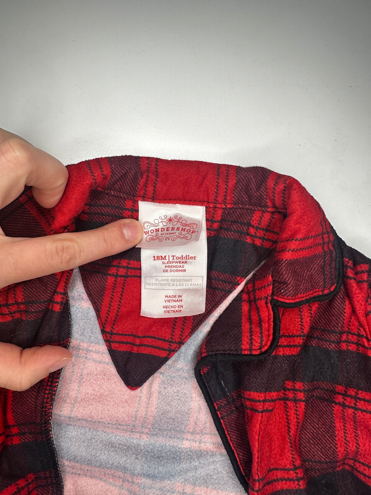 Seller #40 Wondershop flannel buffalo check pajamas size 18 month