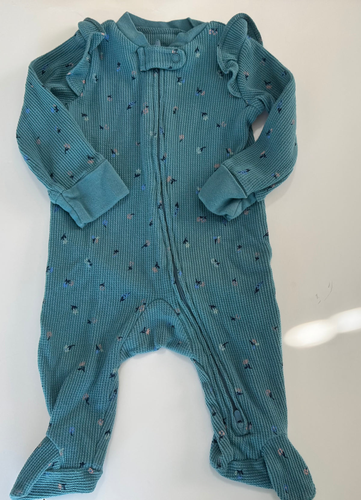 Seller #29 Carter’s 3 Months Girls Footed Blue Flower Romper