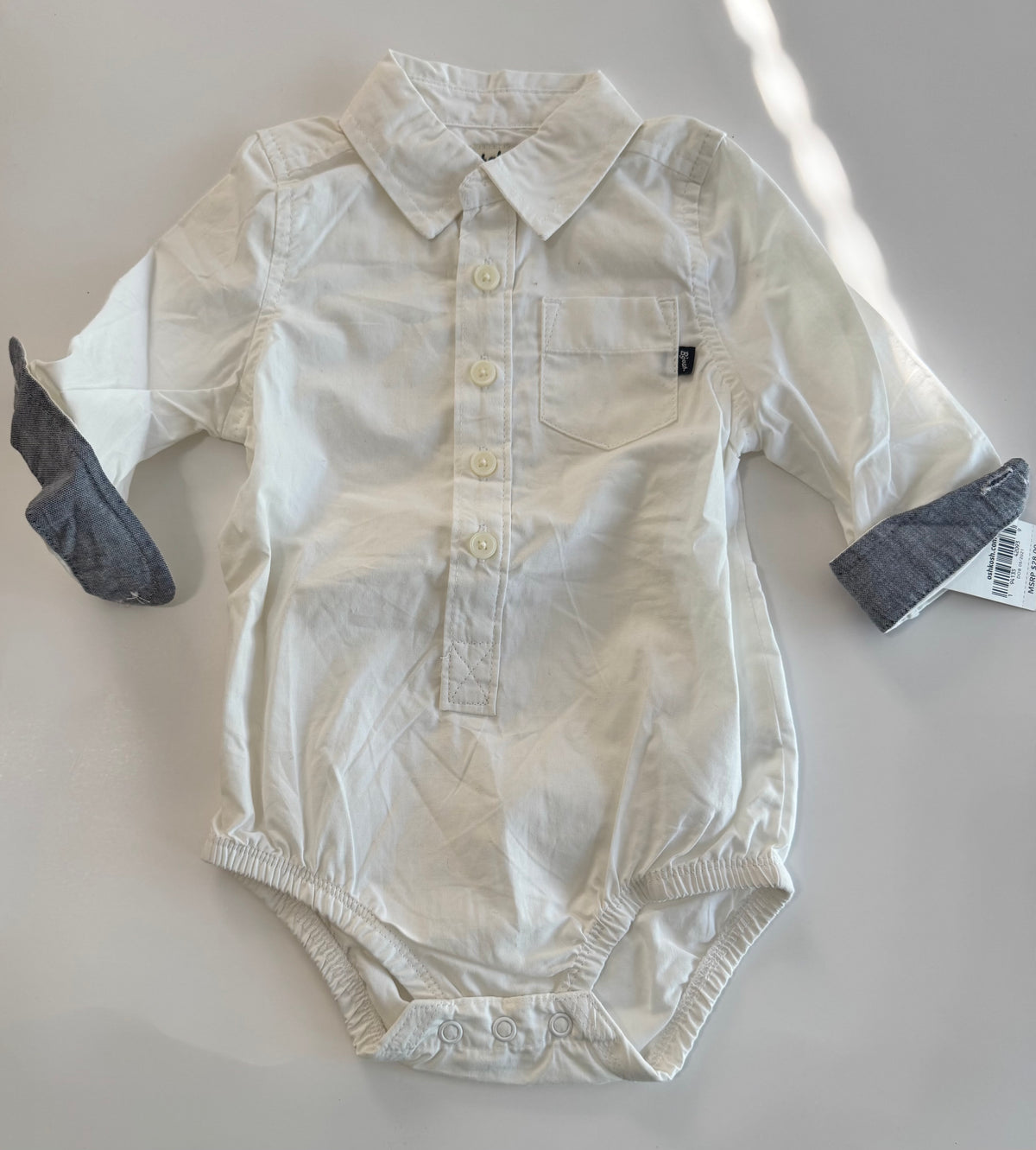 Seller #29 OshKosh NWT 9 Months Boys Onesie White Button Down