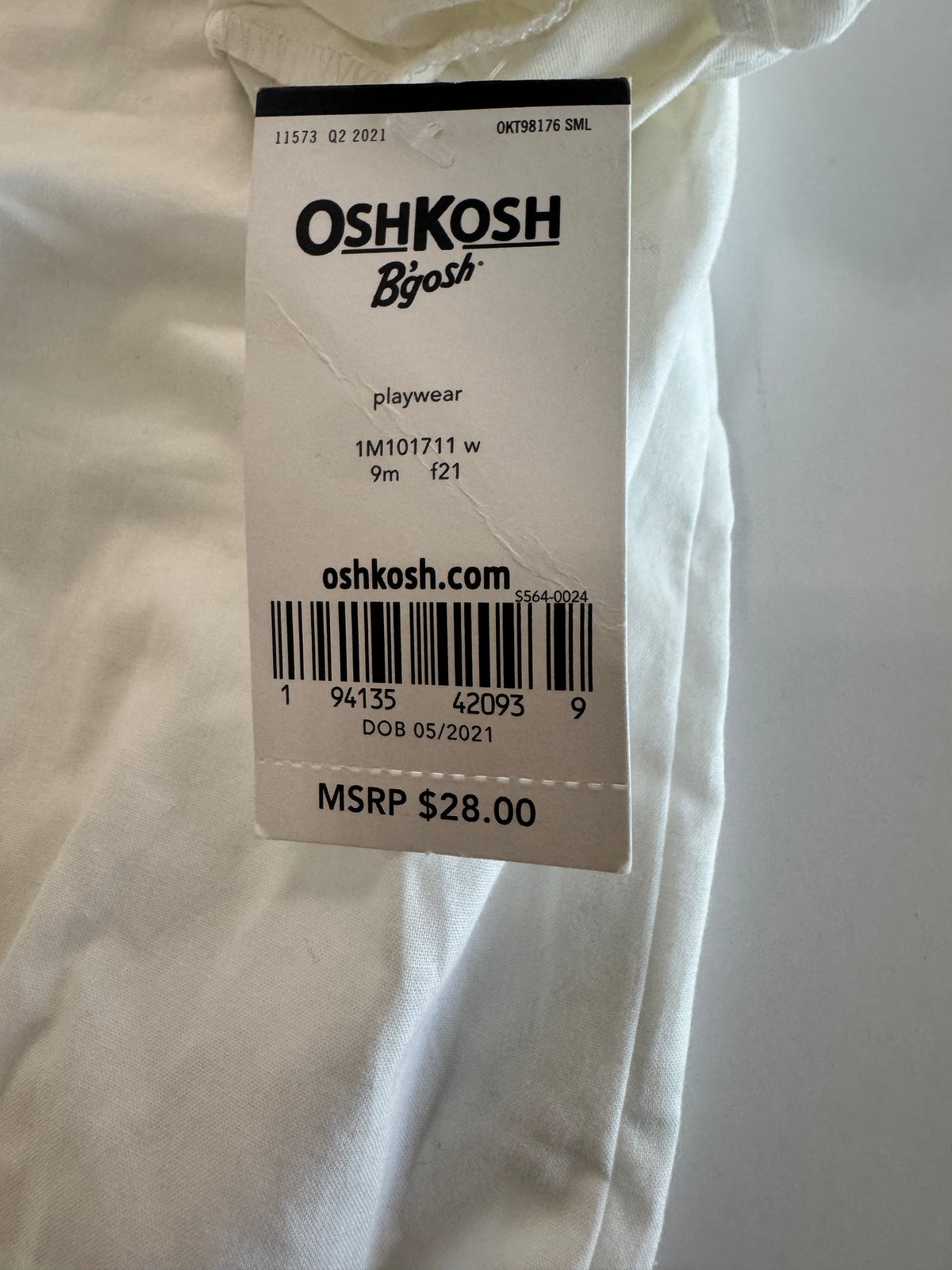 Seller #29 OshKosh NWT 9 Months Boys Onesie White Button Down