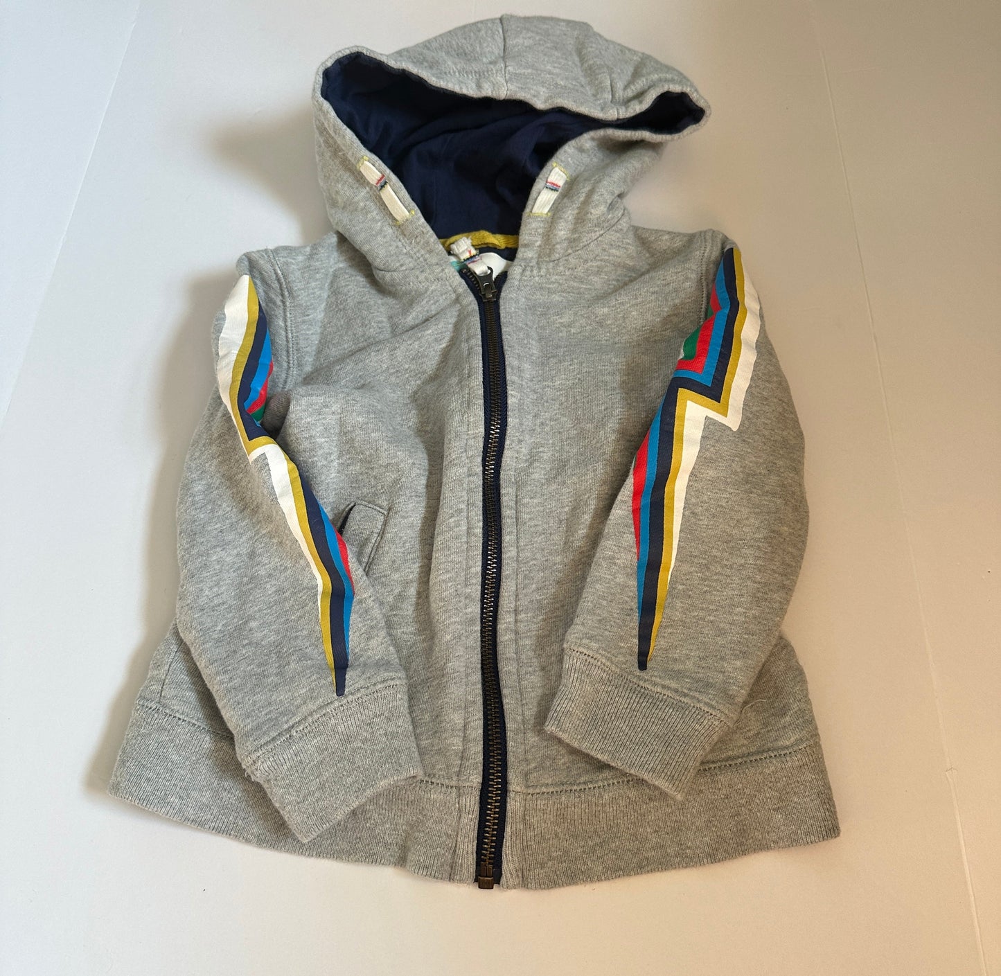 #162 Mini Boden Gray Hoodie 3/4