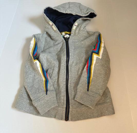 #162 Mini Boden Gray Hoodie 3/4