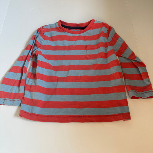 #162 Mini Boden Red and Blue Stripe Top 2/3