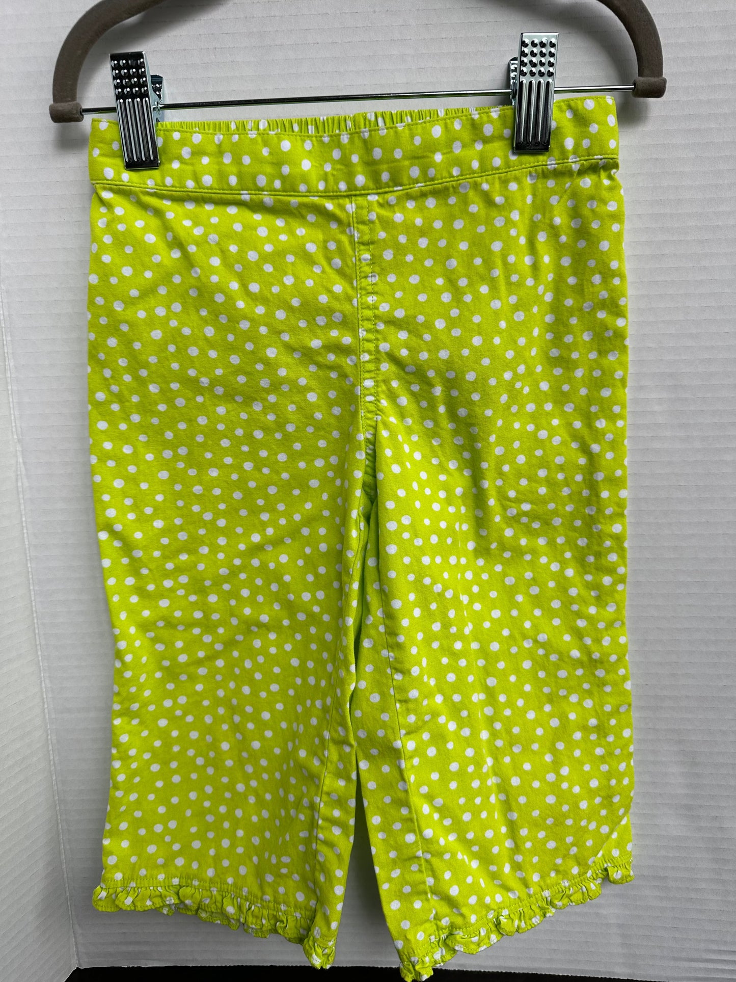 #146 J. Khaki Lime Green White Polka Dot Pants Girls 4T