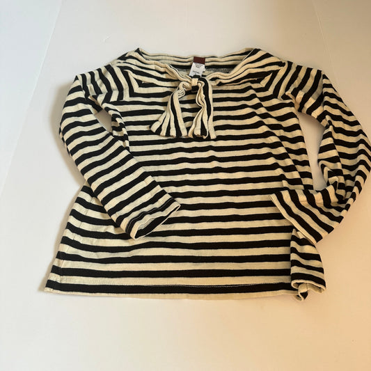 #162 Tea Black and White Striped top sz 5