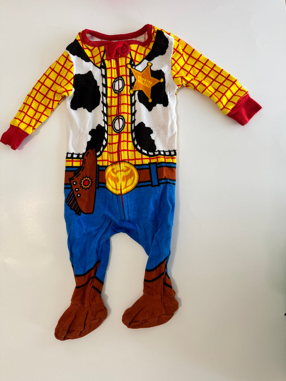 Seller #29 Disney 0-3 Months Toy Story Woody Footed Romper