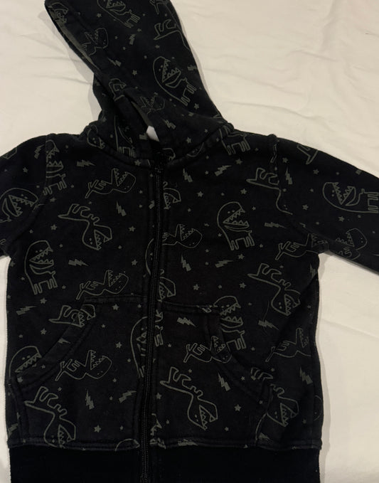 25 Kids Dinosaur Zip Up Boy Size 2T