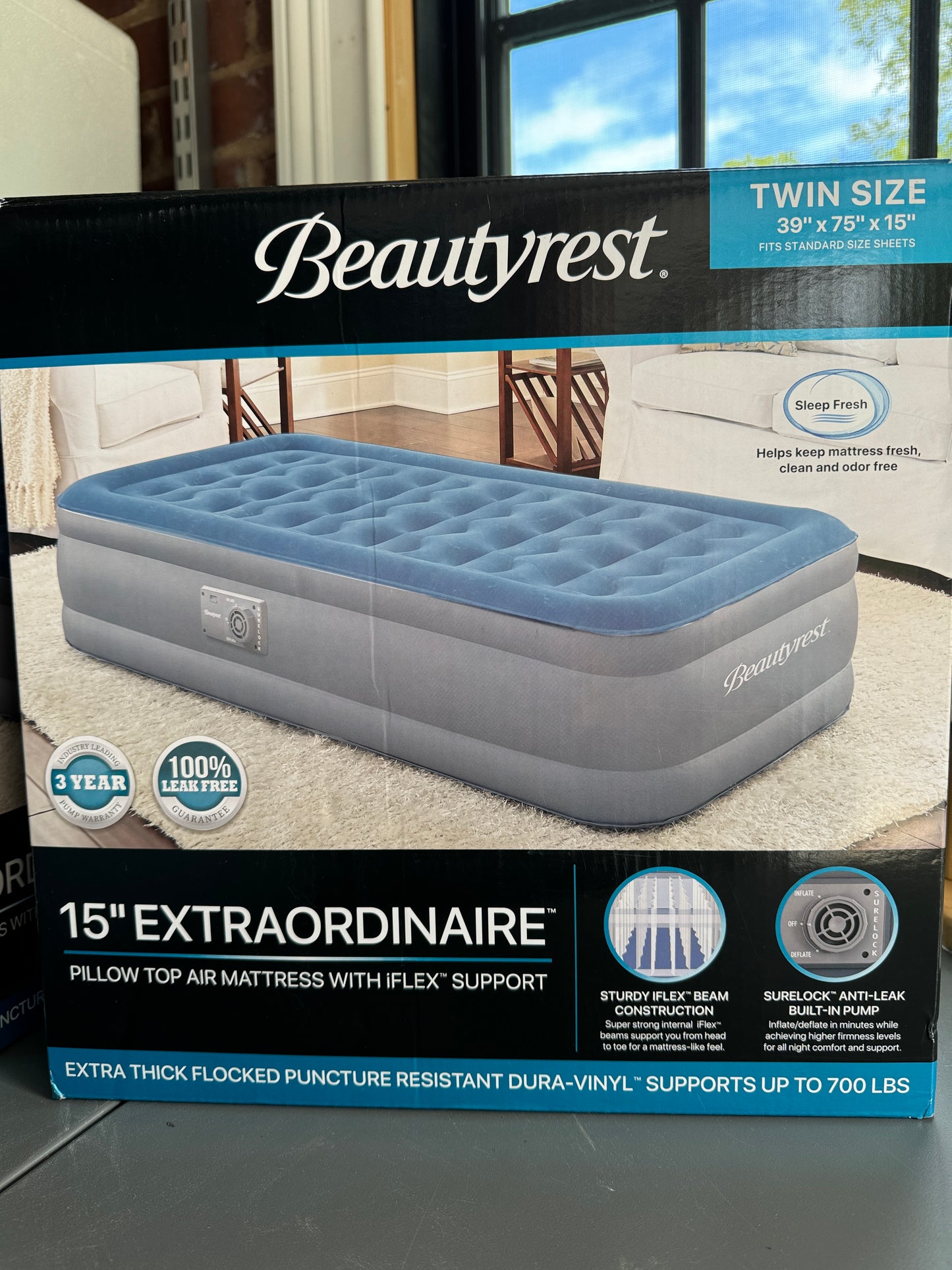 #70 Beauty Rest Brand New twin Air mattress