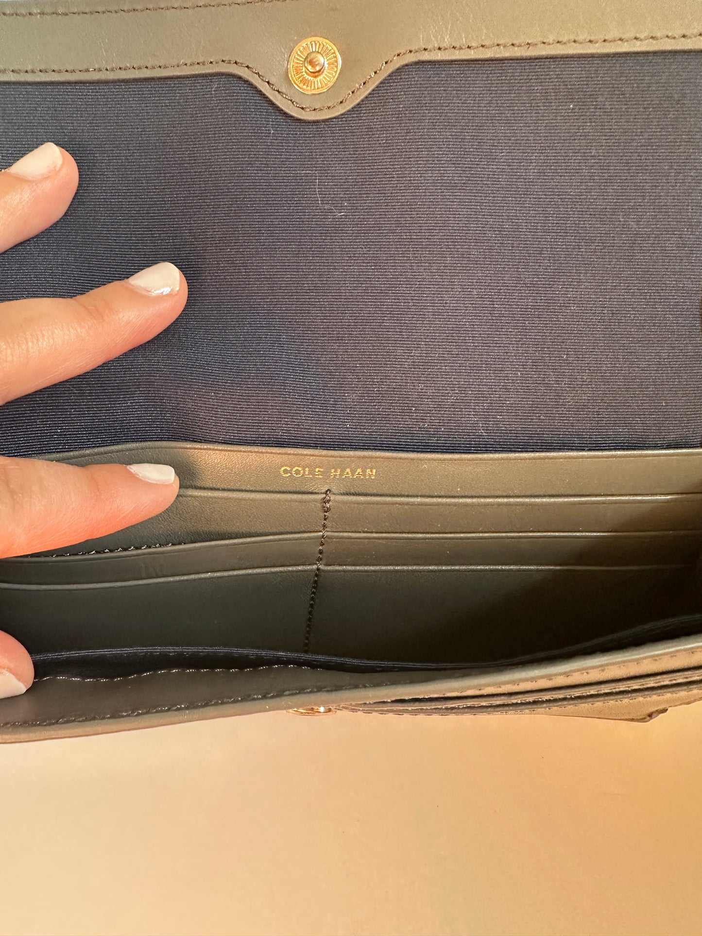#162 Cole Haan gray wallet
