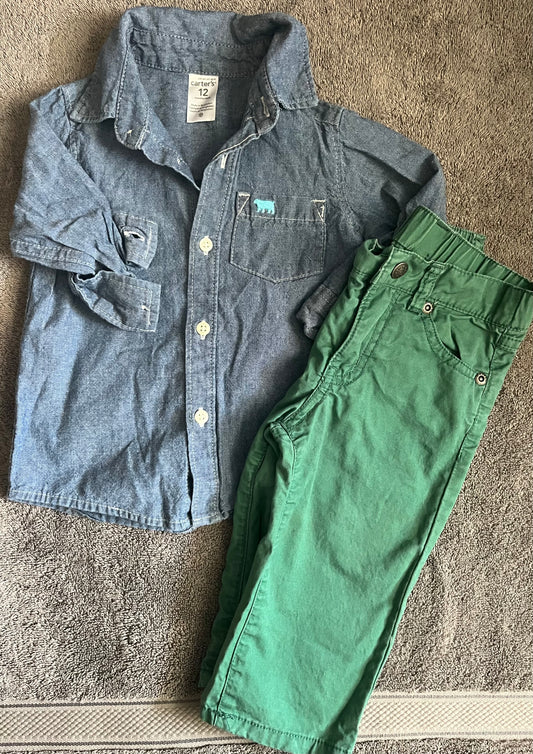 Seller #13 boys 12 months two piece outfit
