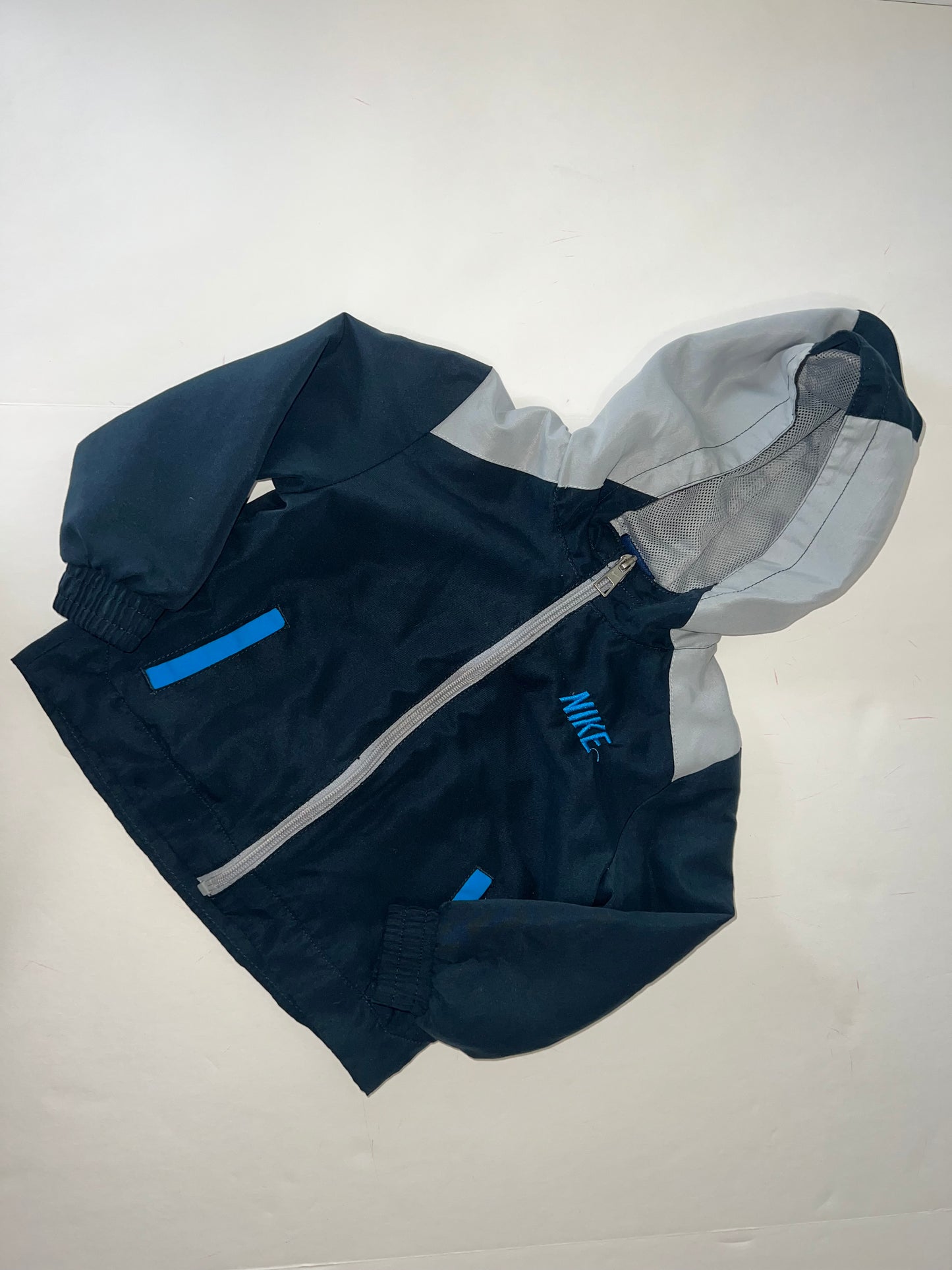 #156 Nike boys size 24 months blue and gray light weight jacket