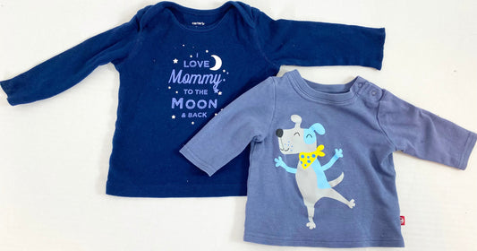 #14 6 Months Zutano and Carters long slv shirts