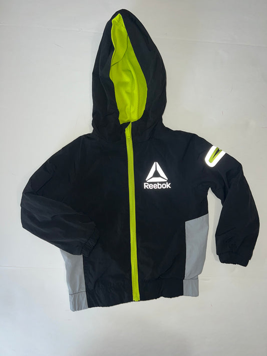 #78 boys 2T Reebok black and yellow zip up jacket