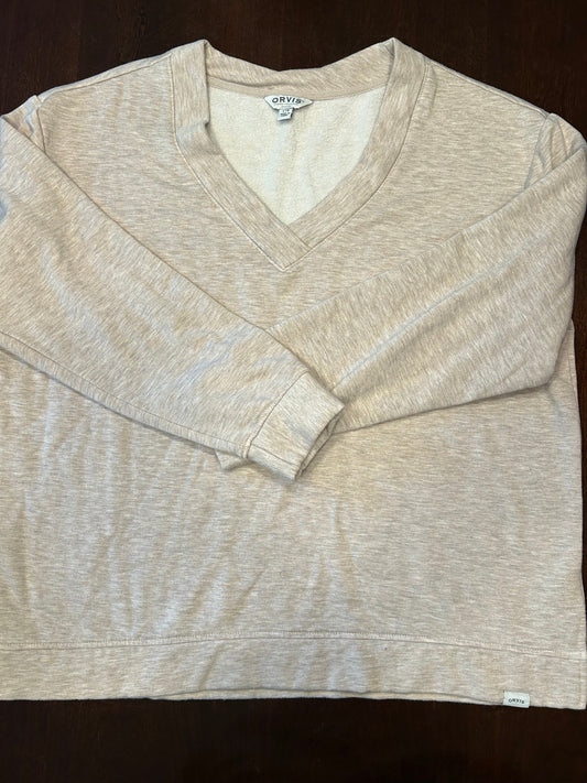 Reduced - Seller #18 Orvis beige pullover sweatshirt women’s large