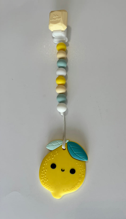 Seller #29 Loulou Lollipop Silicone Lemon Teether and Clip