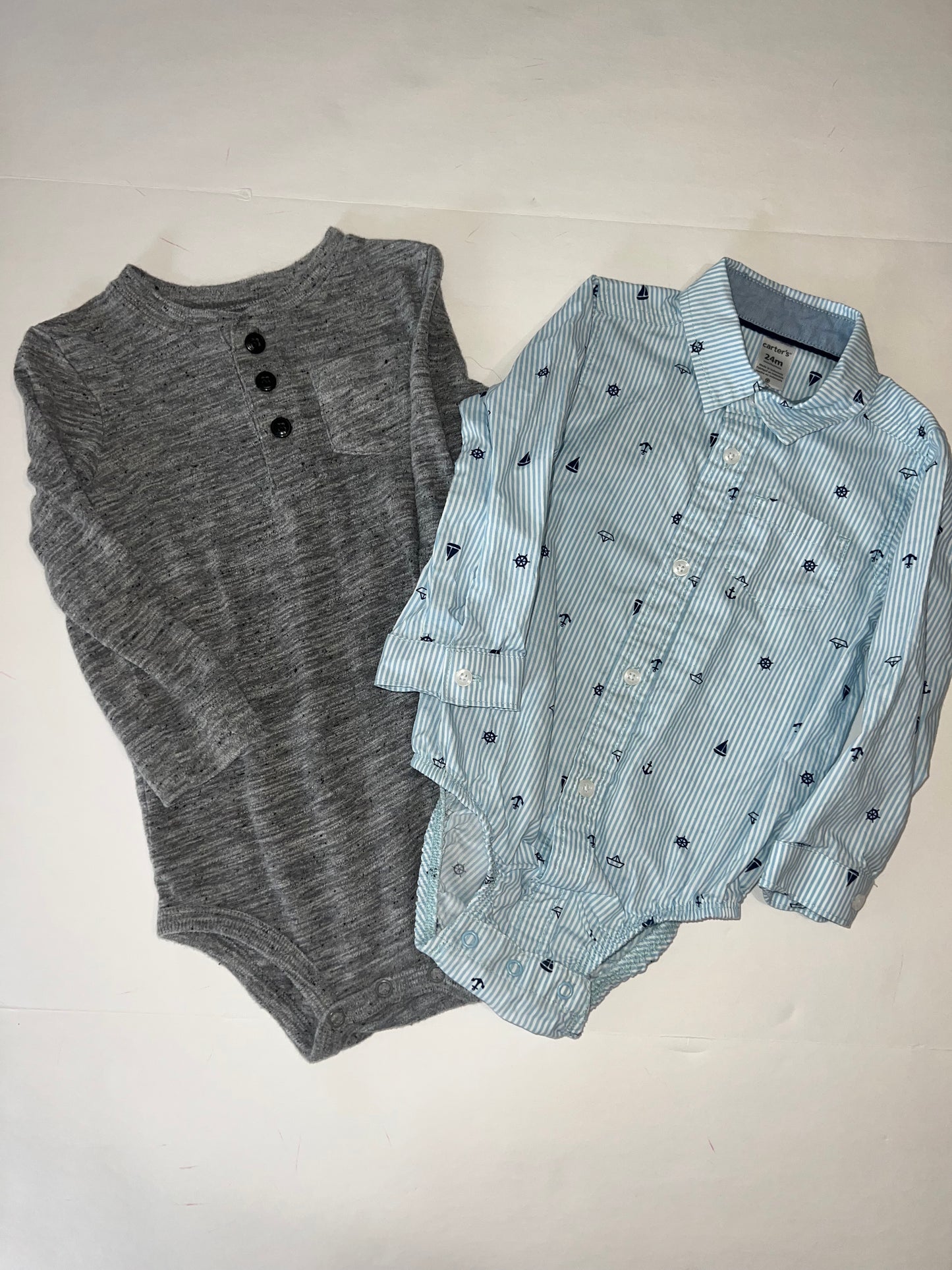 #78 boys 24m nice shirt onesie bundle