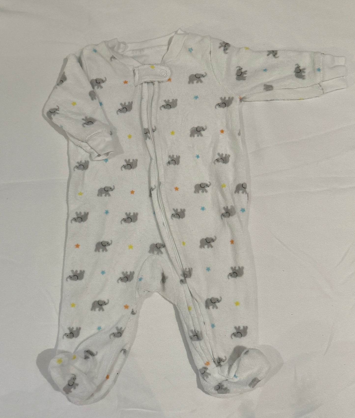 25 Carter’s Pajama Elephants Baby Gender Neutral Size 3M