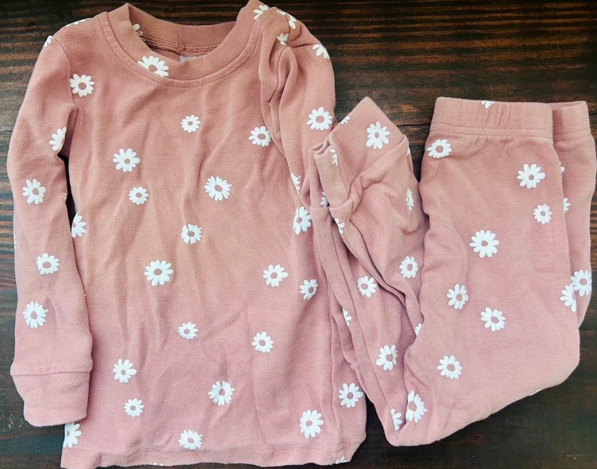 #15 Mebie Baby 2t Floral Neutral Matching Set
