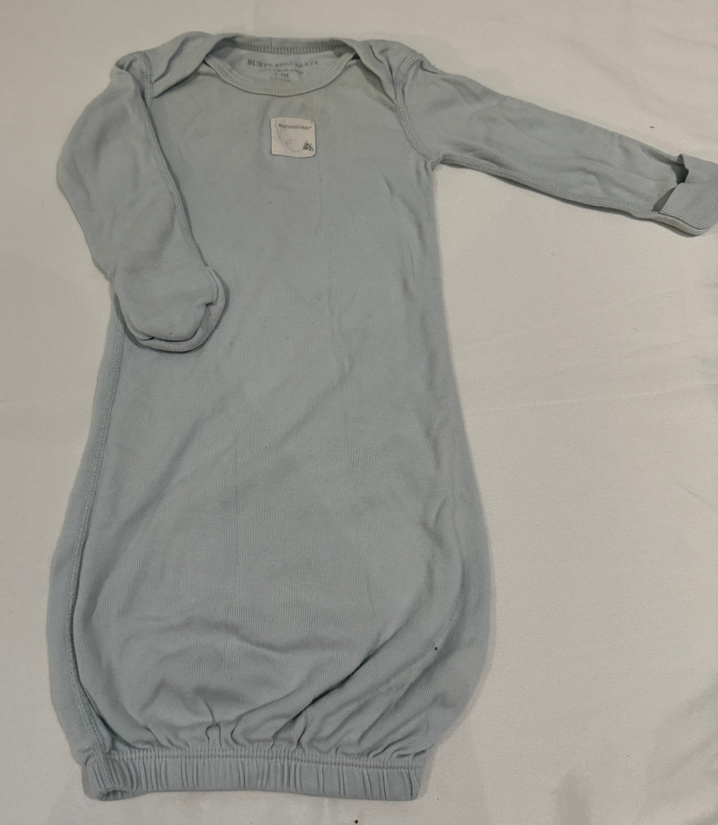 25 Burt’s Bees Baby Sleeper Gown Light Blue Size 0-6M