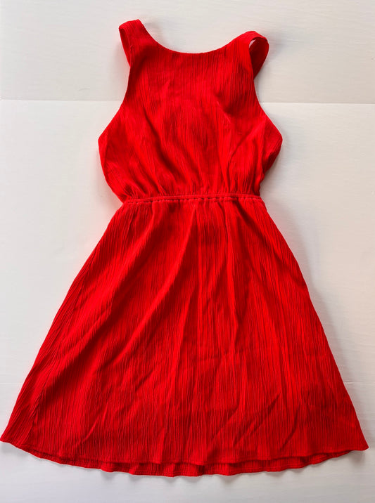 #84 NWT Heatherly Cross-Back Sleeveless Mini Dress Red Women Size XSP