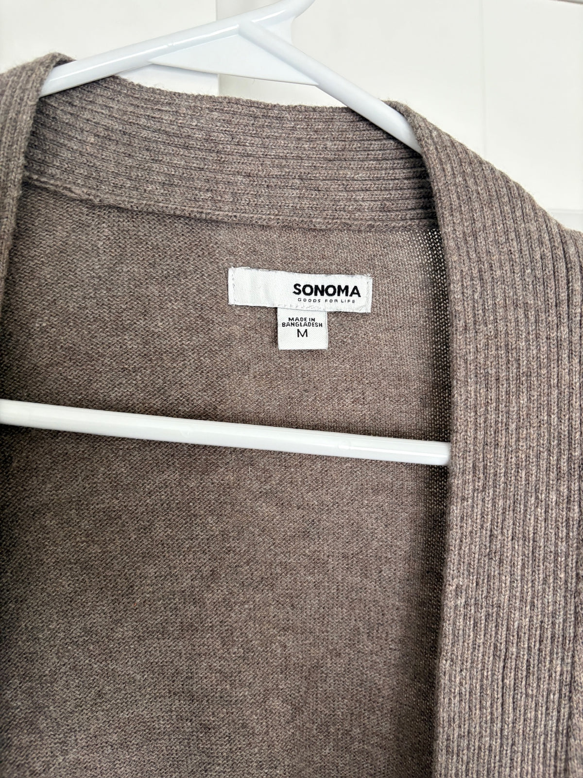 Seller #105 - Women's Medium Taupe Sonoma Open Cardigan VGUC