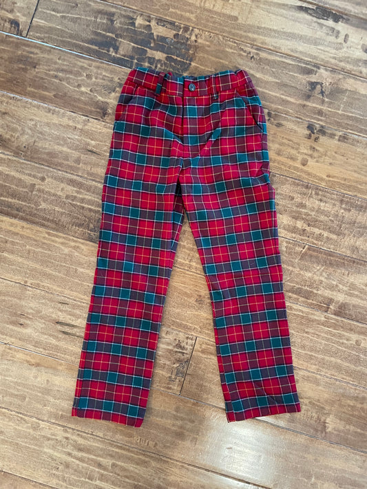 #199 Boys holiday plaid pants size 6 NWOT