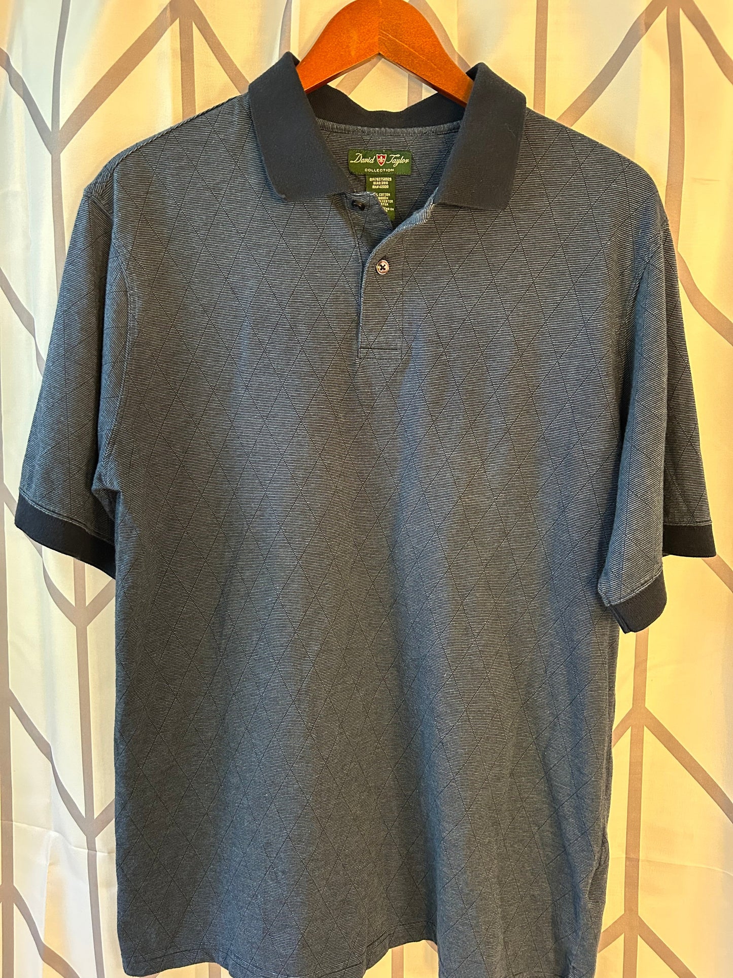 Reduced! Seller #18 David Taylor gray blue polo men’s size large
