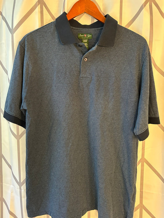 Reduced! Seller #18 David Taylor gray blue polo men’s size large