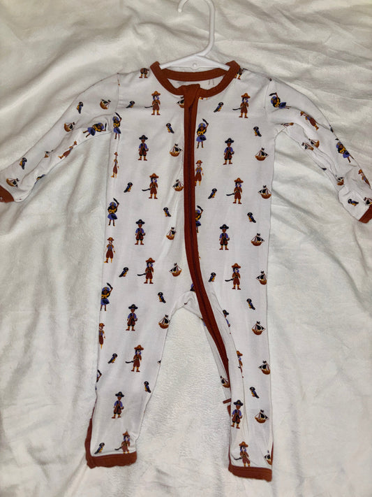 #84 *REDUCED* Bamboo Baby 3-6m Zippy- Pirates