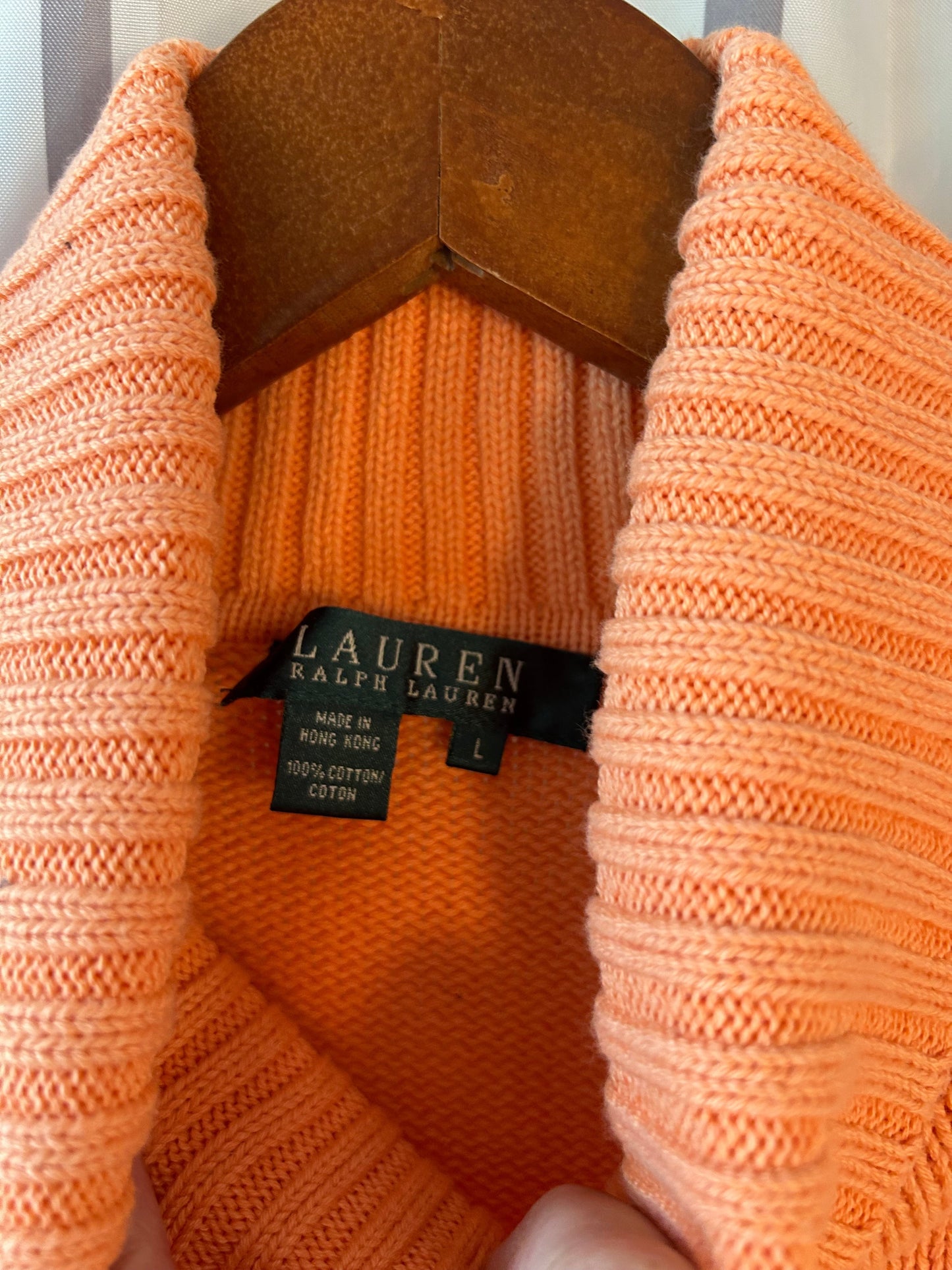 Reduced! Seller #18 Ralph Lauren orange sweater girls size L