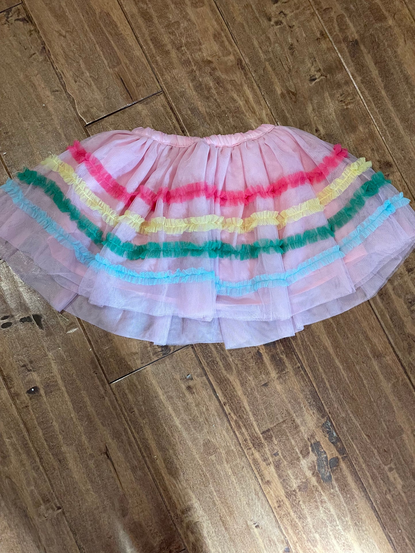 #199 Girls Gymboree rainbow tulle skirt with bloomers size 18-24 months NWOT