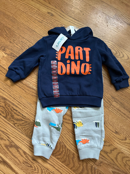 #72A NWT Dino Themed Outfit, 18 Months