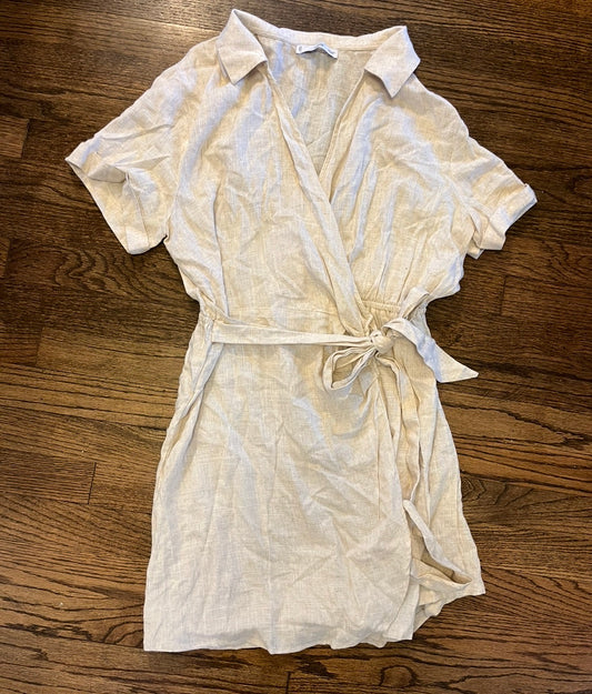 #7 women’s Mango linen dress large