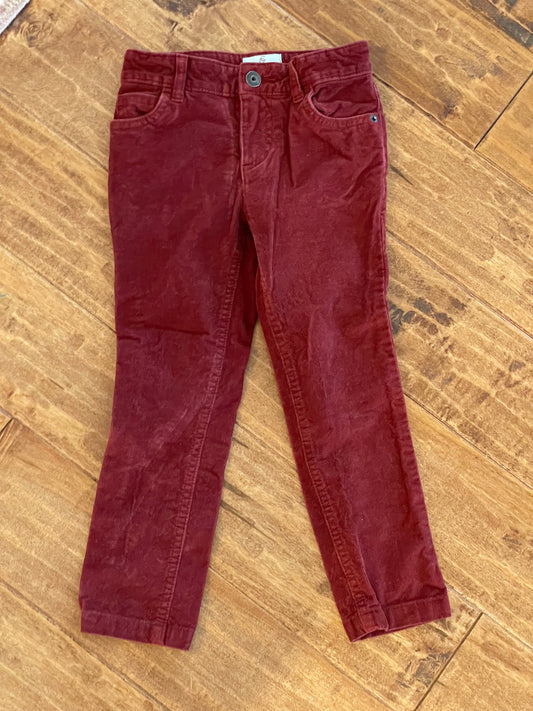 #199 boys class club maroon corduroy pants size 4 EUC