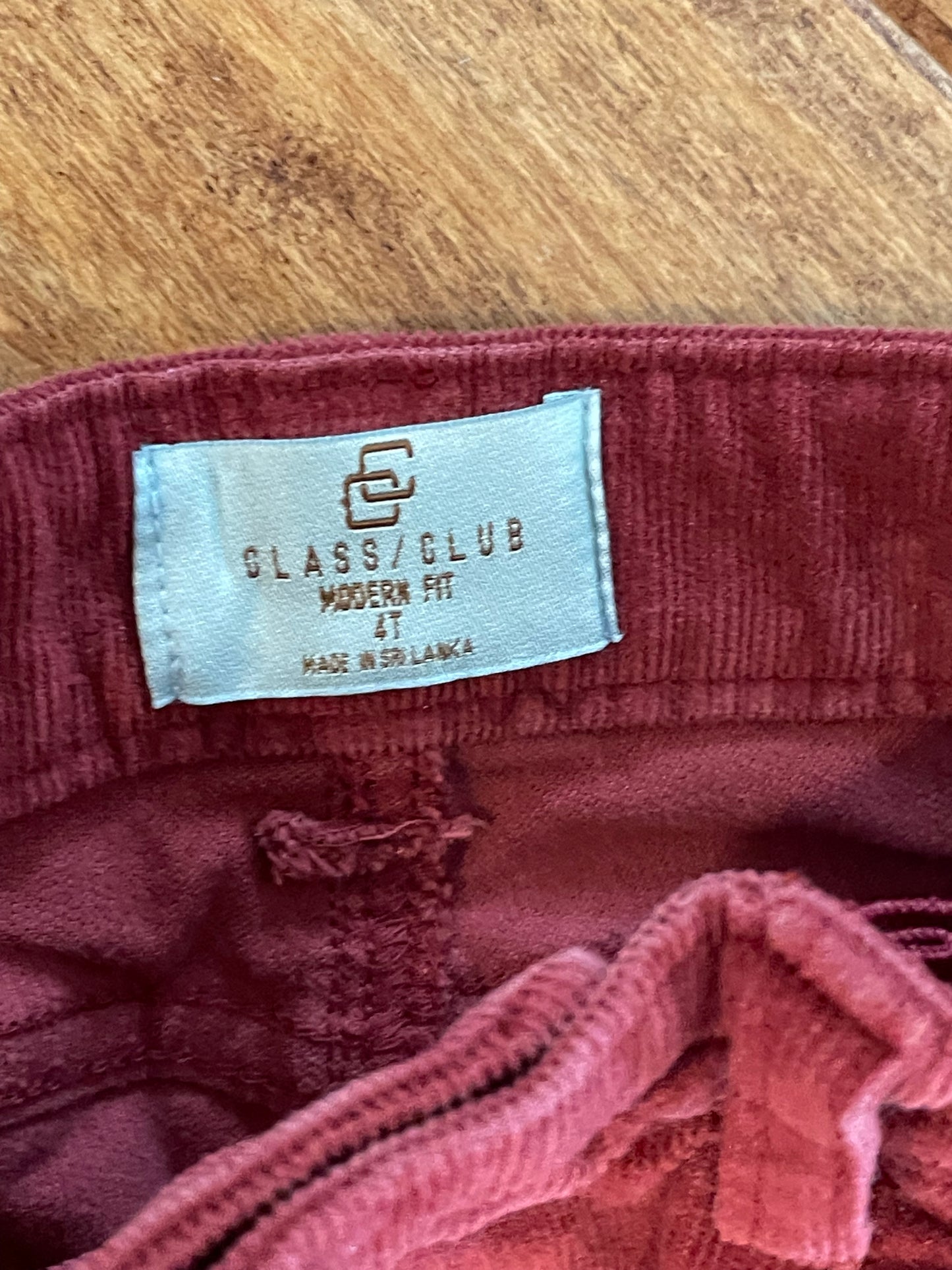 #199 boys class club maroon corduroy pants size 4 EUC