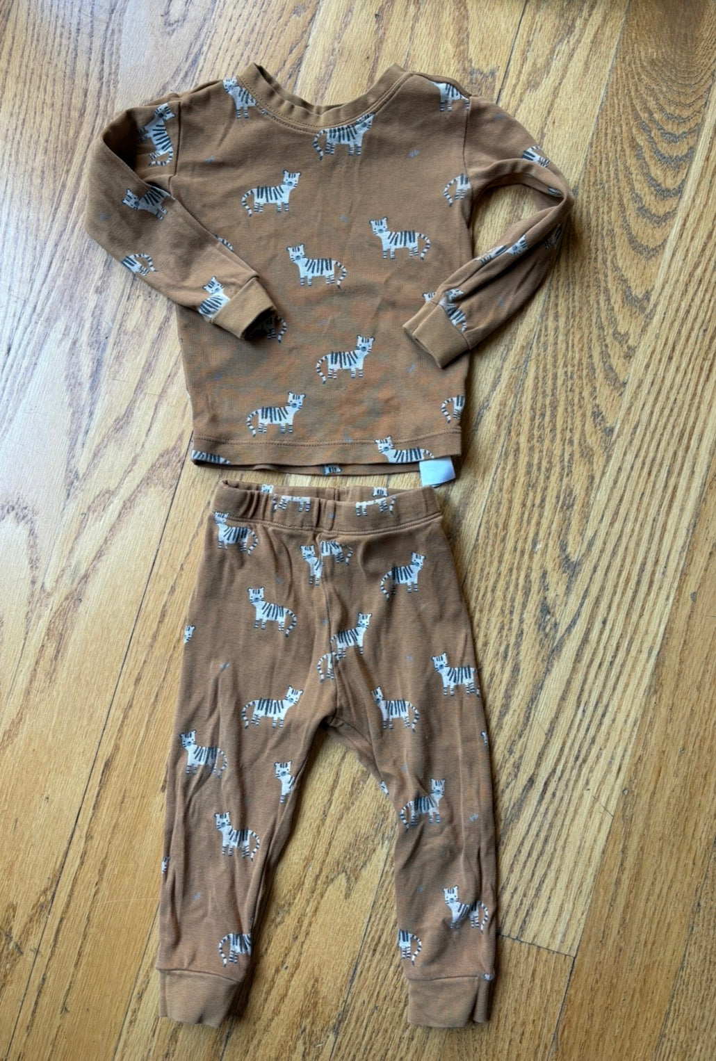 #22 Petit Lem boys zebra pajamas size 12m