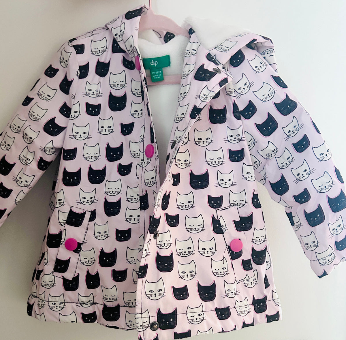 #15 Dip 12-18m Soft-Lined, Cat Jacket EUC