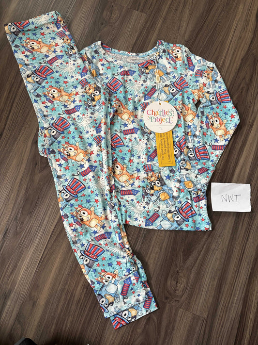 #138 - 7/8 Charlie's Project (Bamboo) NWT Patriotic Pups PJs