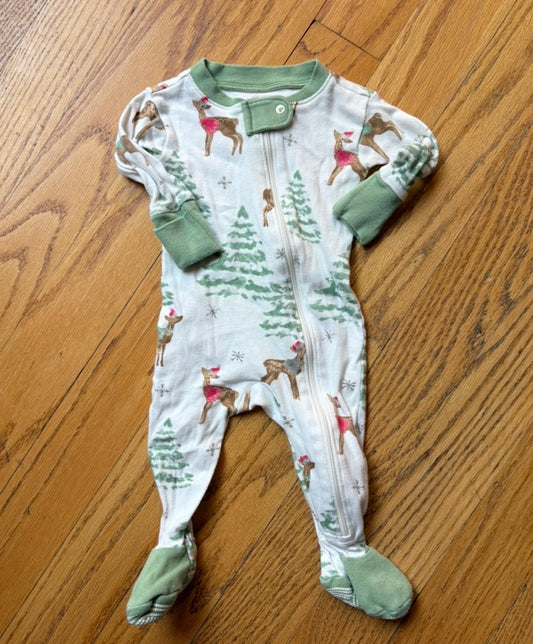 #22 Burt’s bees holiday footie sleeper 0-3m
